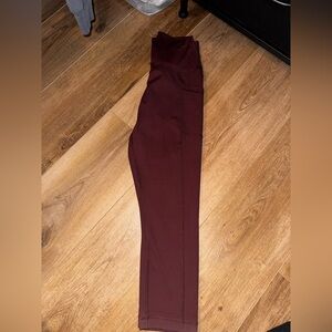 90 Degree By Reflex Maroon Active Leggings